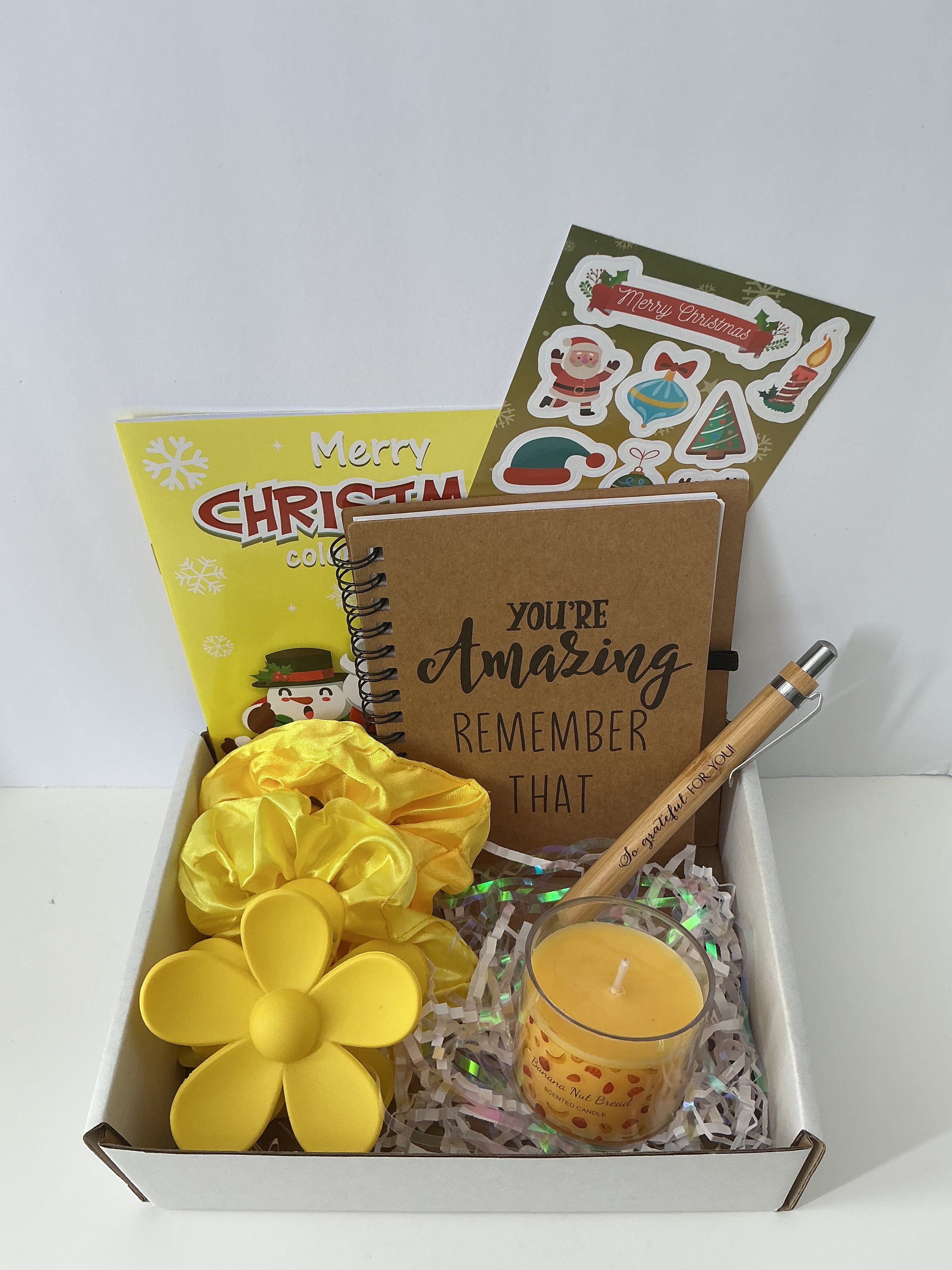 Creative Coloring Holiday Gift Box – Self Care Treats, Relaxation Gift for Women, Christmas Coloring Kit