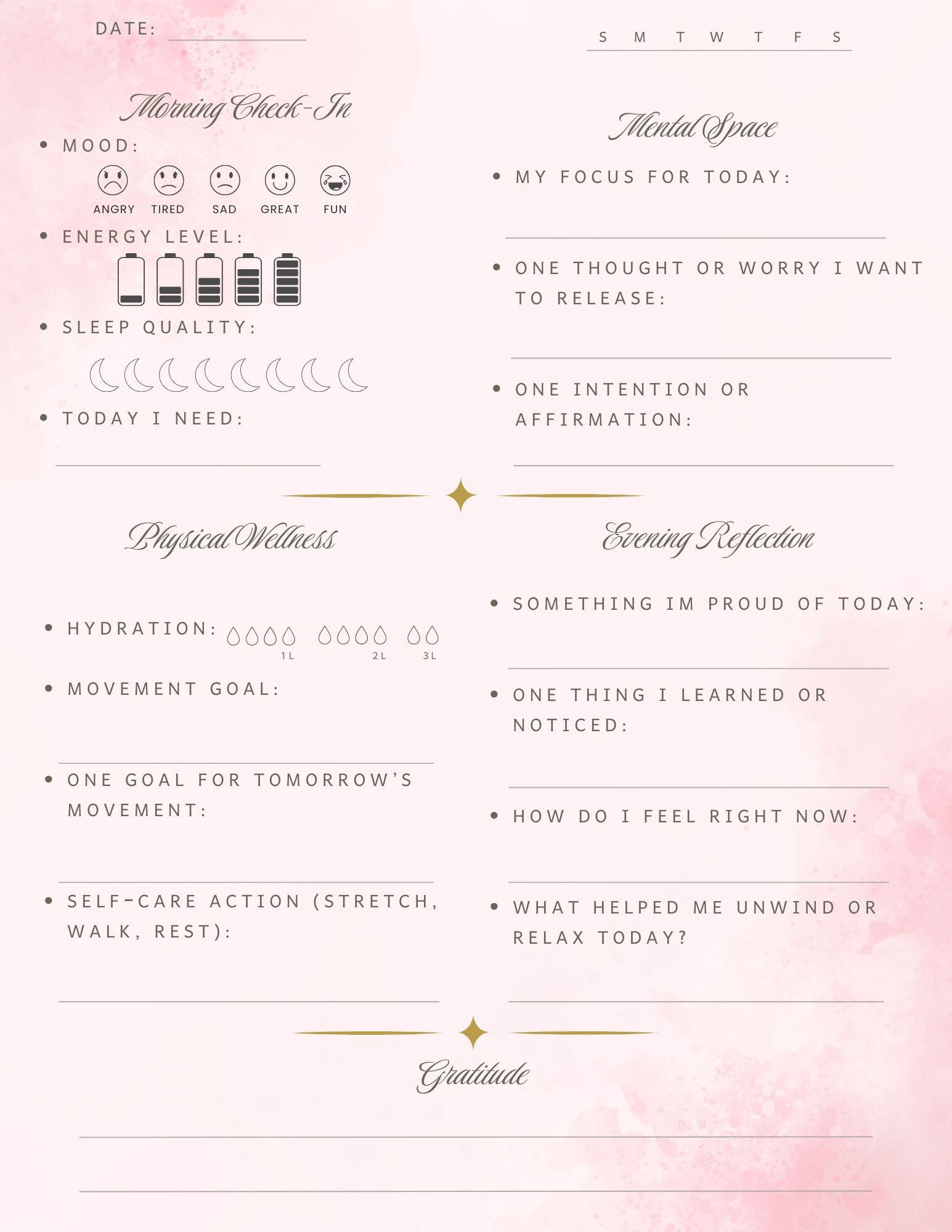 Mental Health Digital Planner | Self-Care & Self-Love Journal for GoodNotes, Kindle Scribe & Printable PDF