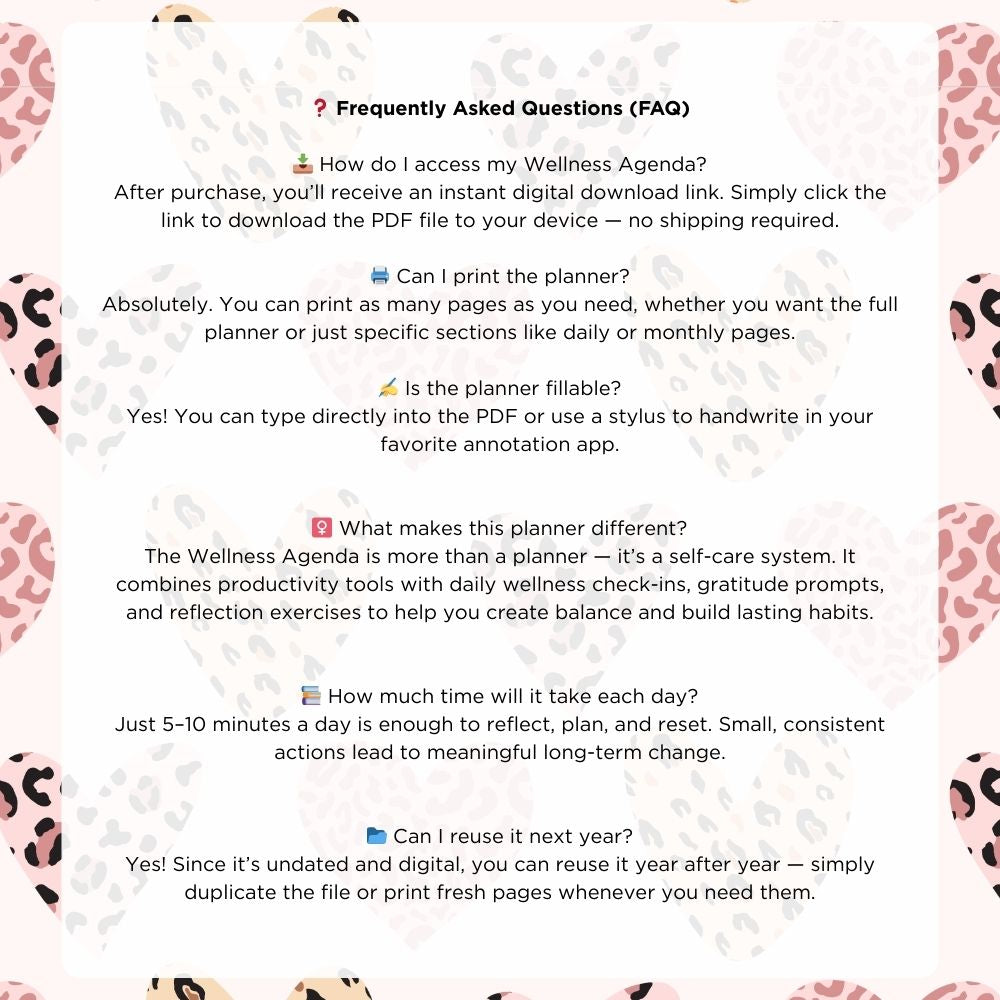 Wellness Agenda Digital Planner | Self-Care & Habit Tracker for GoodNotes, Kindle Scribe & Printable PDF