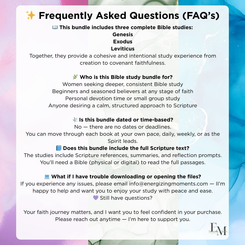 Complete Bible Study Bundle (Digital) | Genesis + Exodus + Leviticus | GoodNotes, Kindle Scribe & Printable PDF