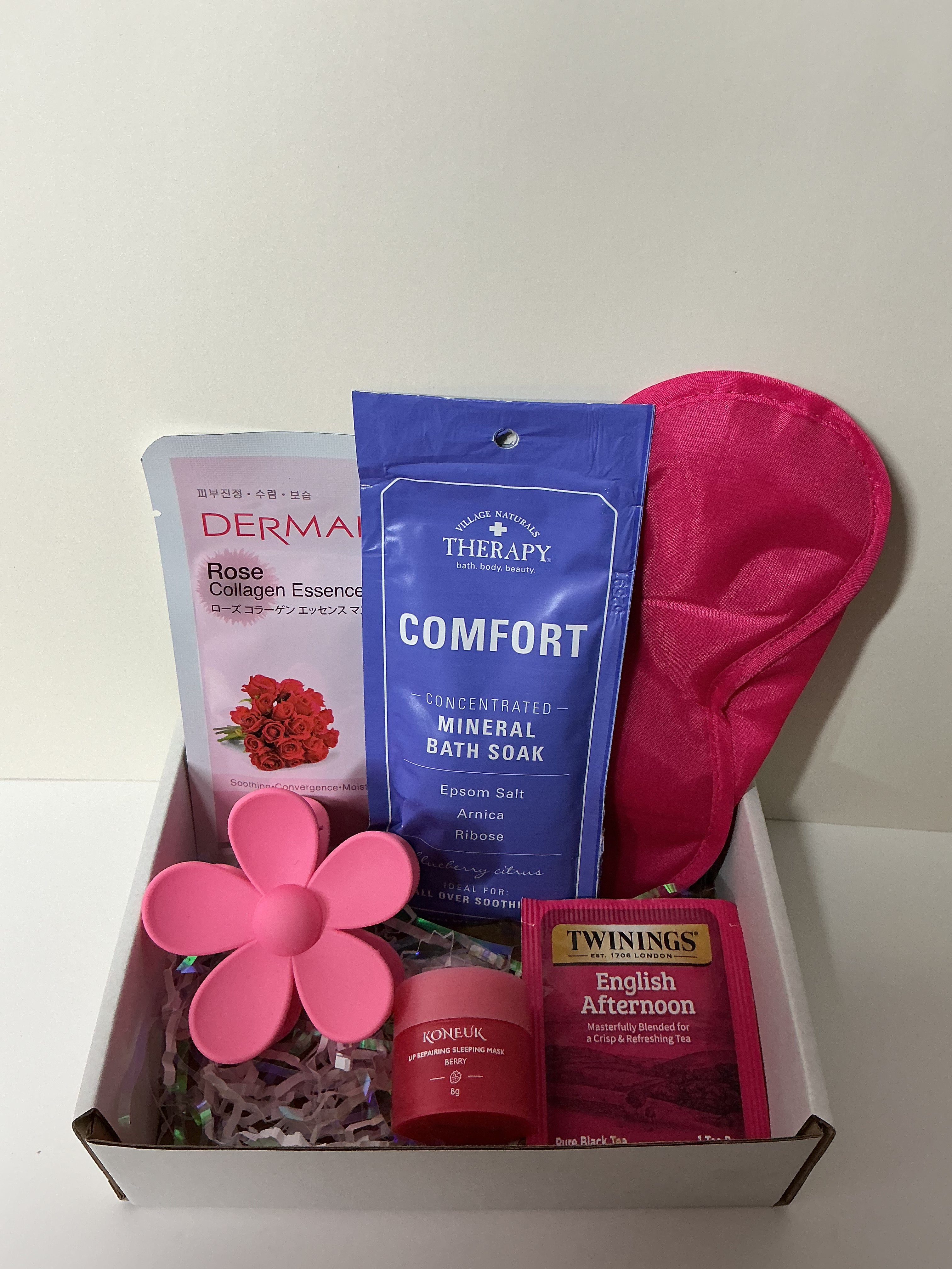 Gentle Night Reset Box – Evening Self Care Gift with Bath Salt, Tea & Sleep Mask