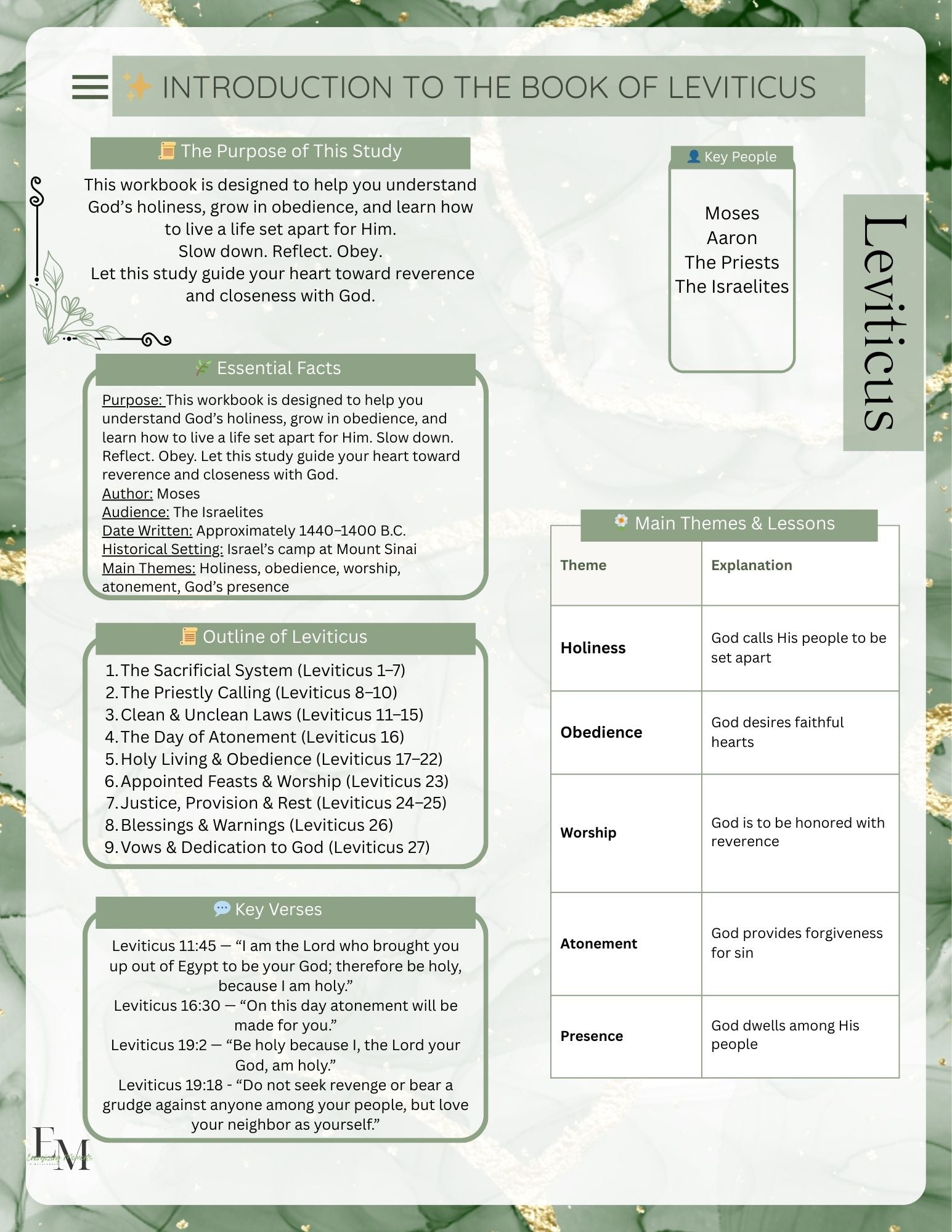 Leviticus Complete Bible Study Workbook (Digital) | Kindle Scribe, GoodNotes & Printable PDF
