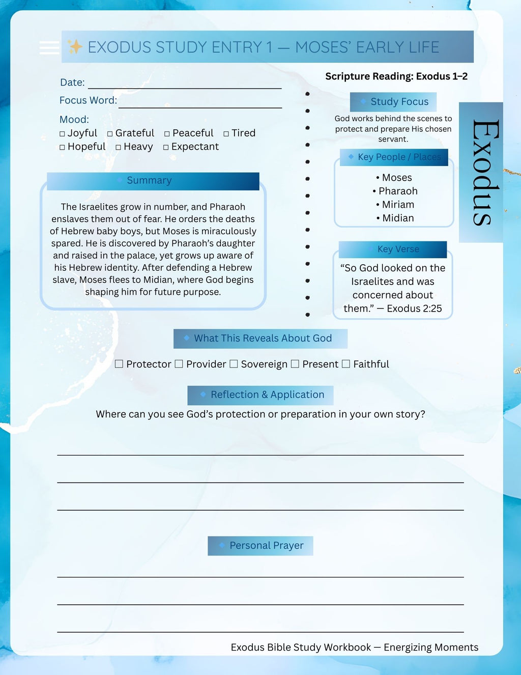 Exodus Complete Bible Study Workbook (Digital) | Kindle Scribe, GoodNotes & Printable PDF