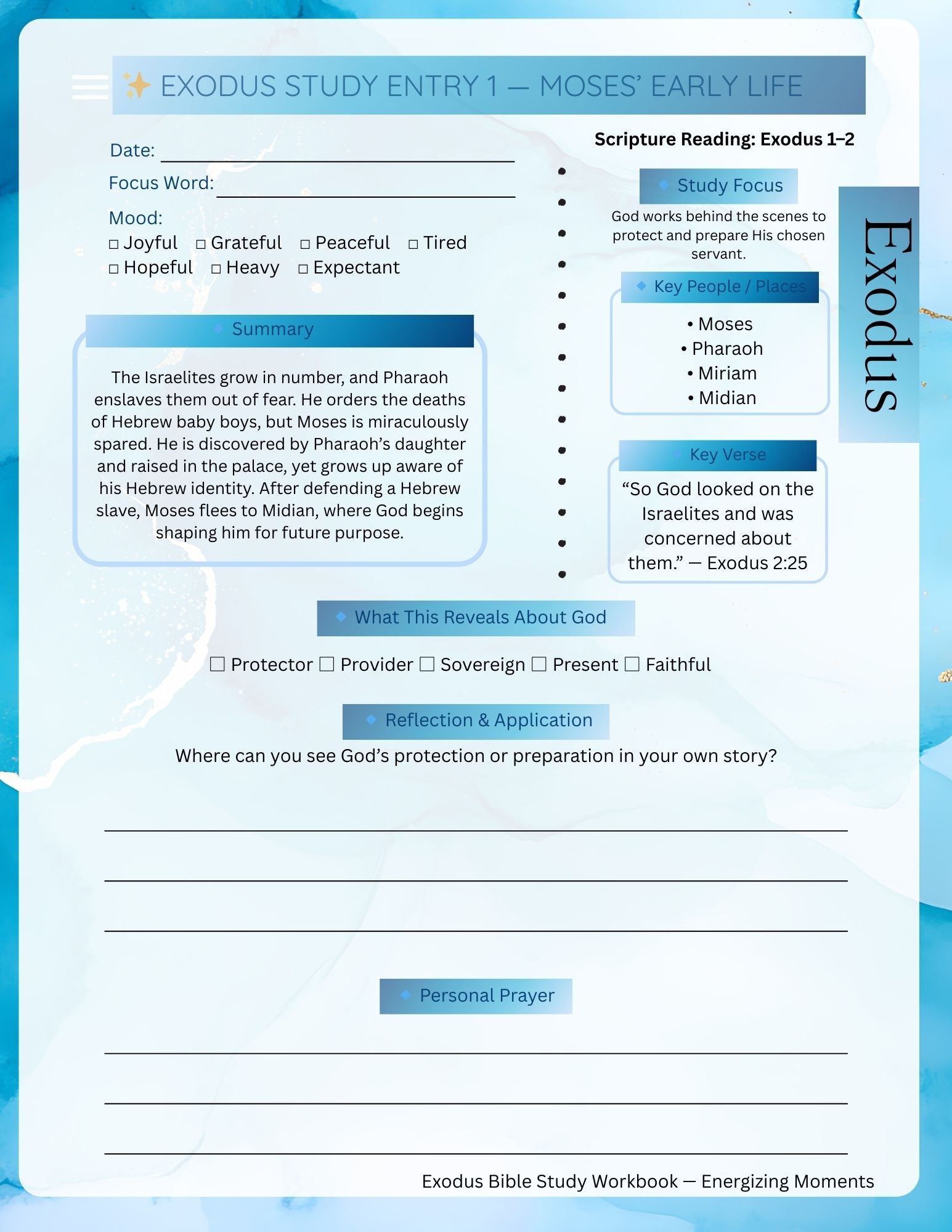 Exodus Complete Bible Study Workbook (Digital) | Kindle Scribe, GoodNotes & Printable PDF