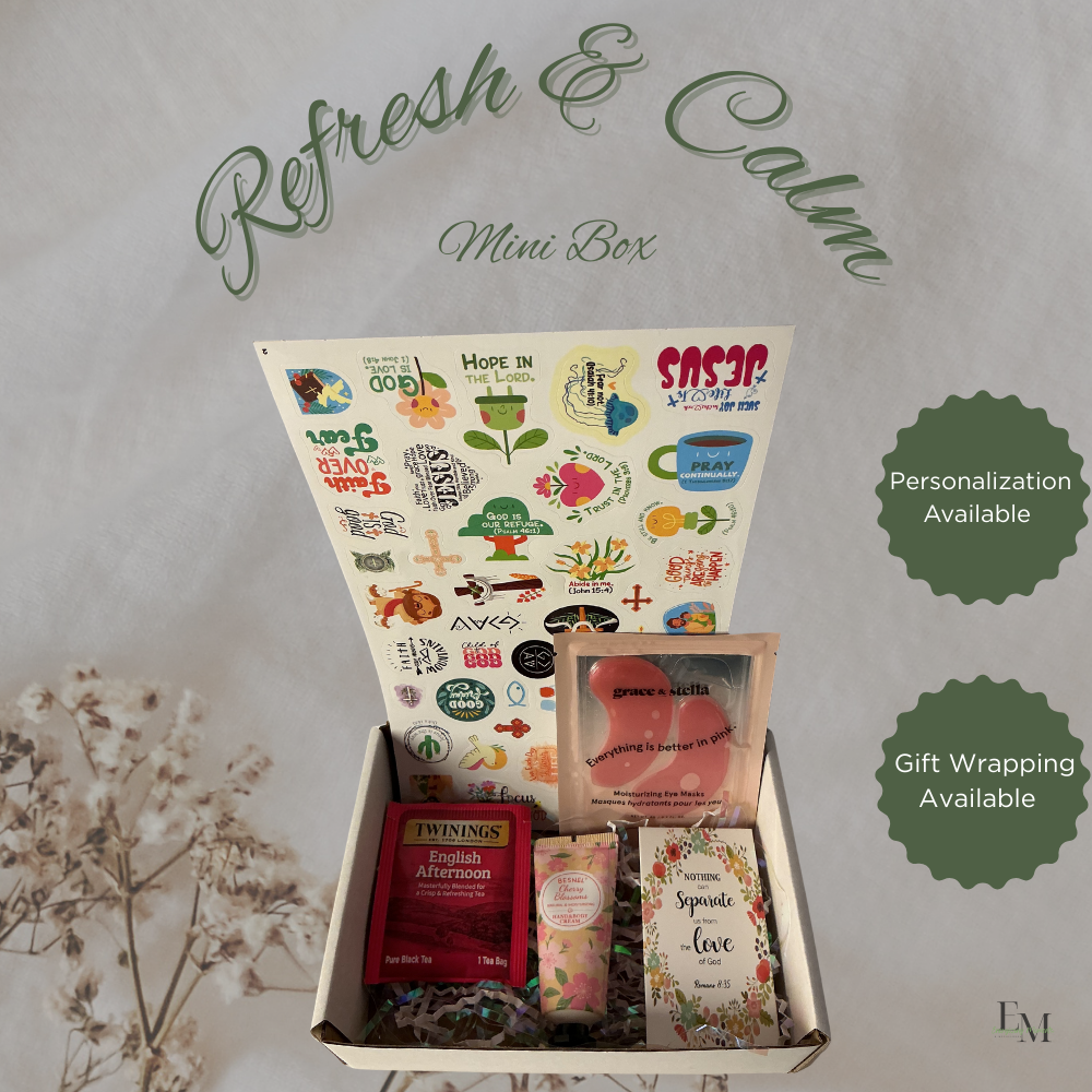 Refresh & Calm Mini Self Care Box – Stress Relief Gift, Relaxing Mini Wellness Set
