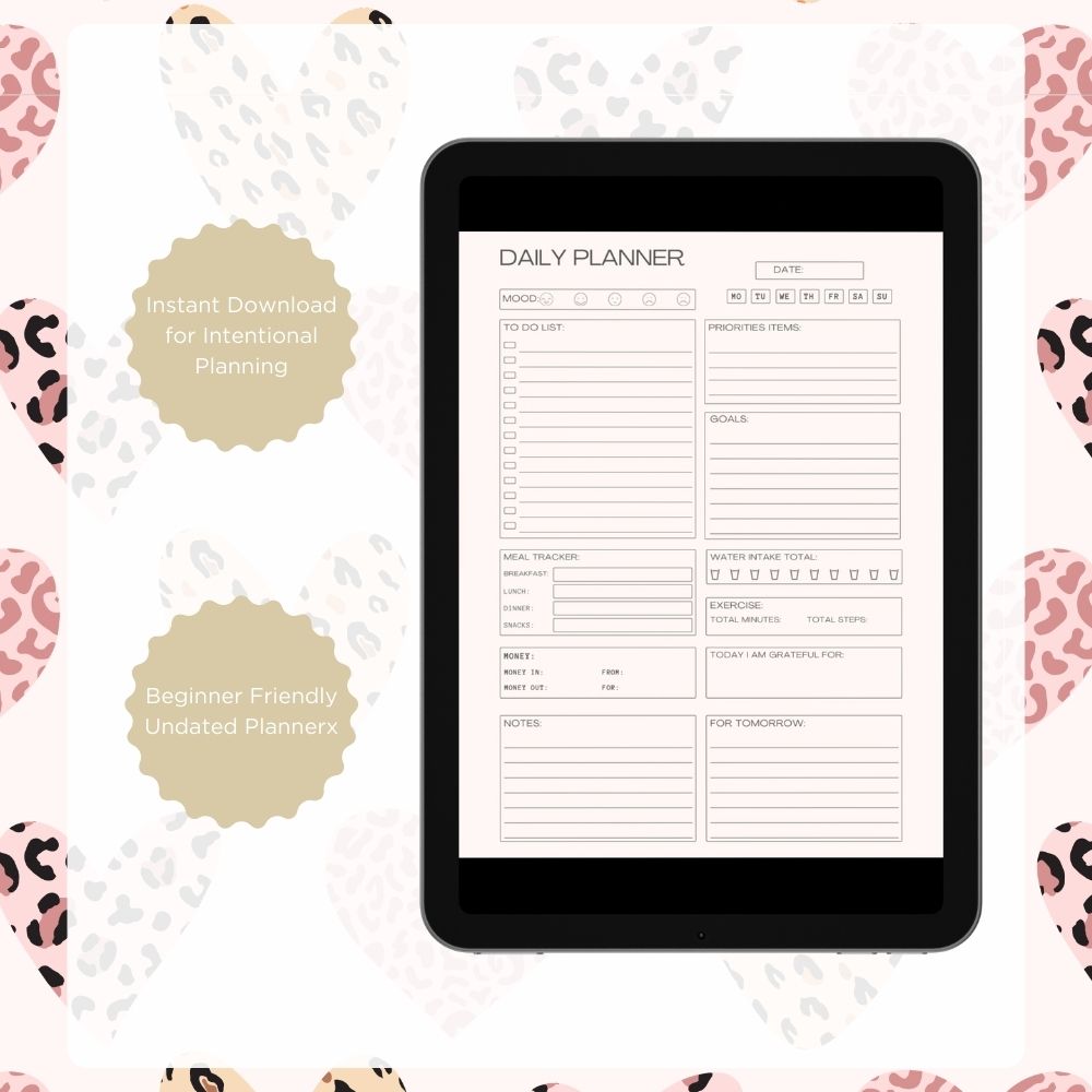 Wellness Agenda Digital Planner | Self-Care & Habit Tracker for GoodNotes, Kindle Scribe & Printable PDF