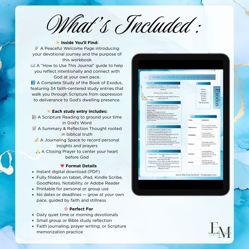 Exodus Complete Bible Study Workbook (Digital) | Kindle Scribe, GoodNotes & Printable PDF