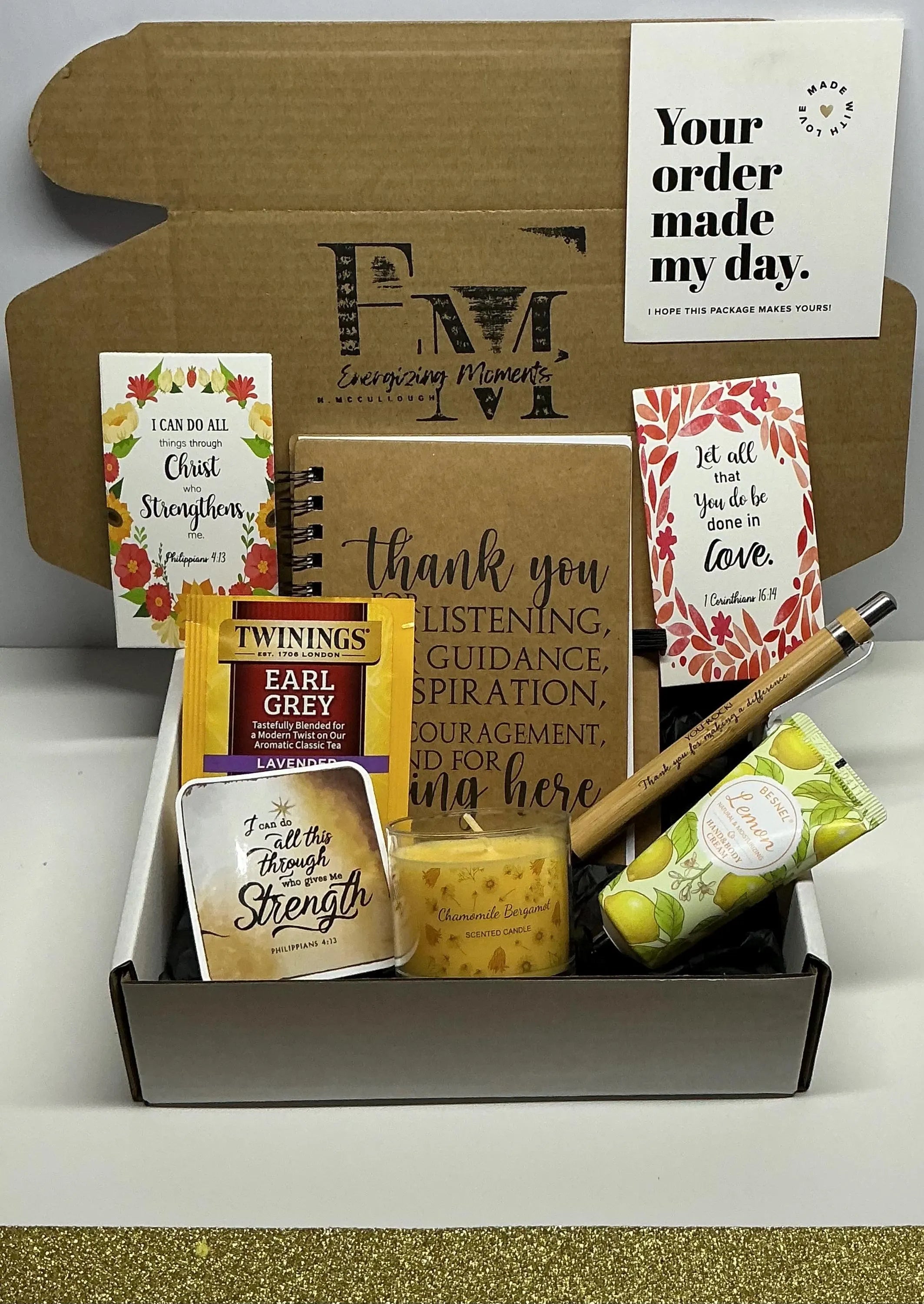 Faith & Peace Christian Self Care Box – Scripture Gift Set, Peace & Encouragement for Women