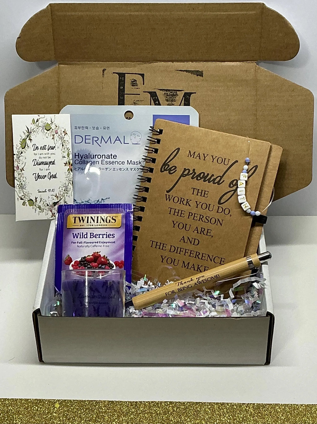 Grace & Growth Self Care Box – Faith Gift for Women, Scripture & Wellness Kit