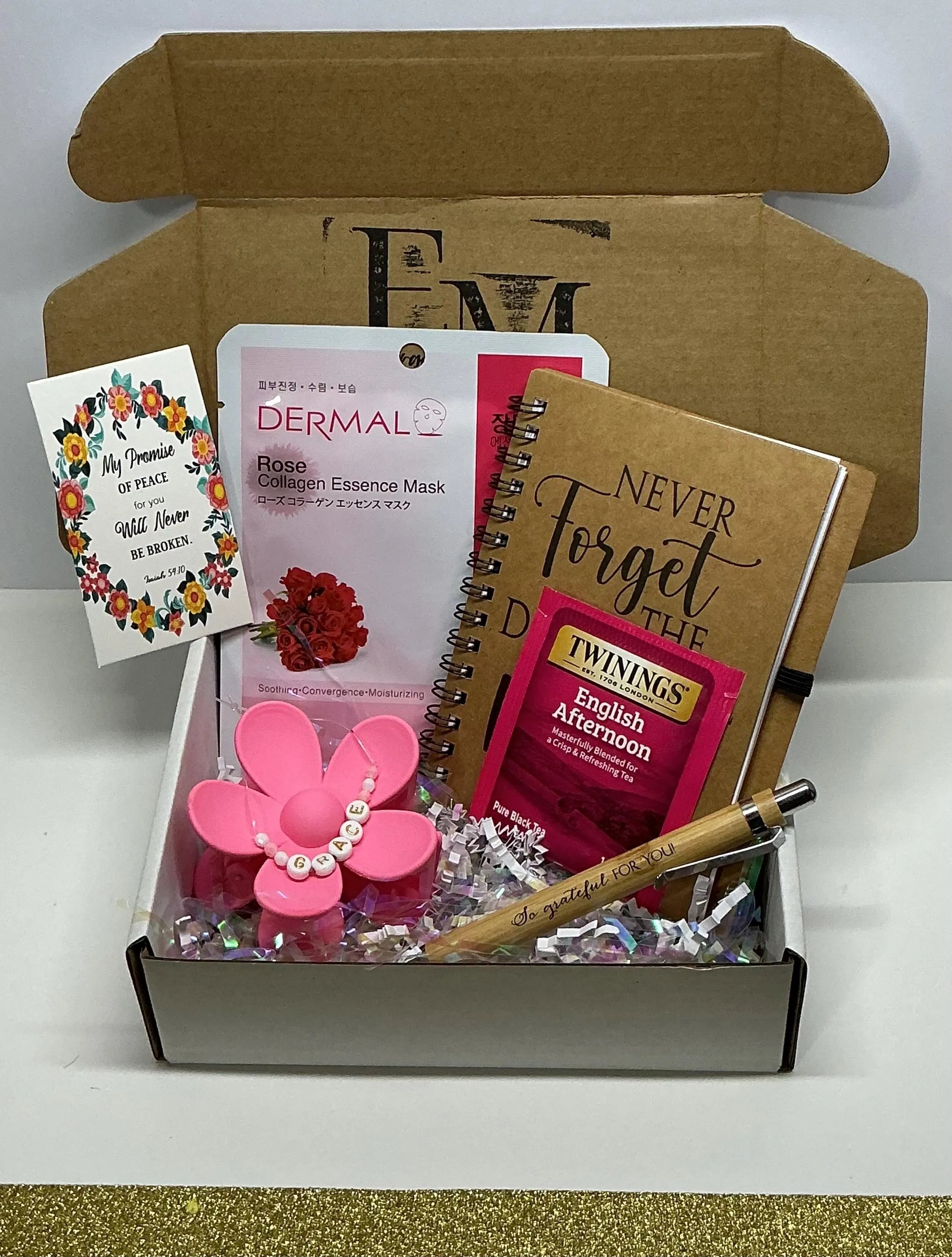 Grace & Growth Self Care Box – Faith Gift for Women, Scripture & Wellness Kit