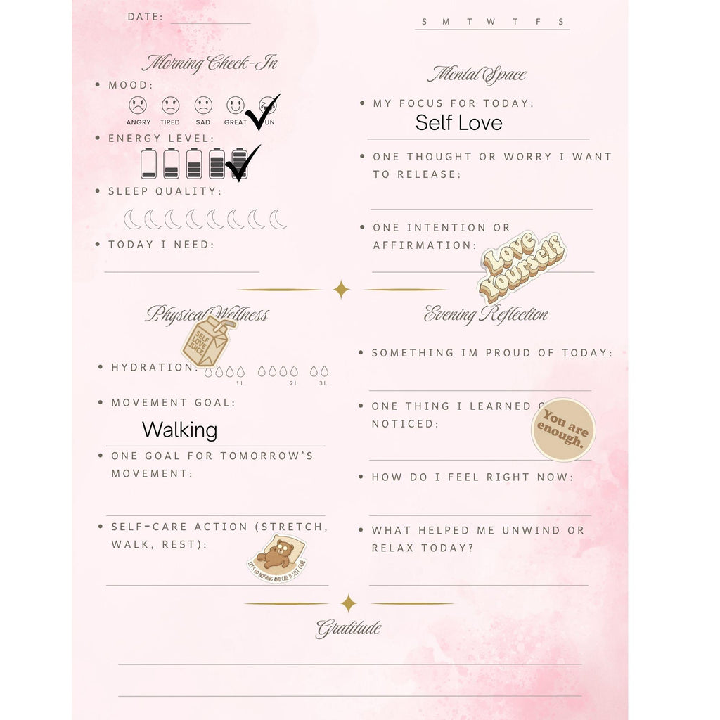 Self Care Digital Stickers | 10 Pre-Cropped PNGs for GoodNotes, Notability & Digital Planners