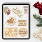 Self-Care Digital Sticker Pack (10 PNGs) | GoodNotes, Notability & Digital Planners