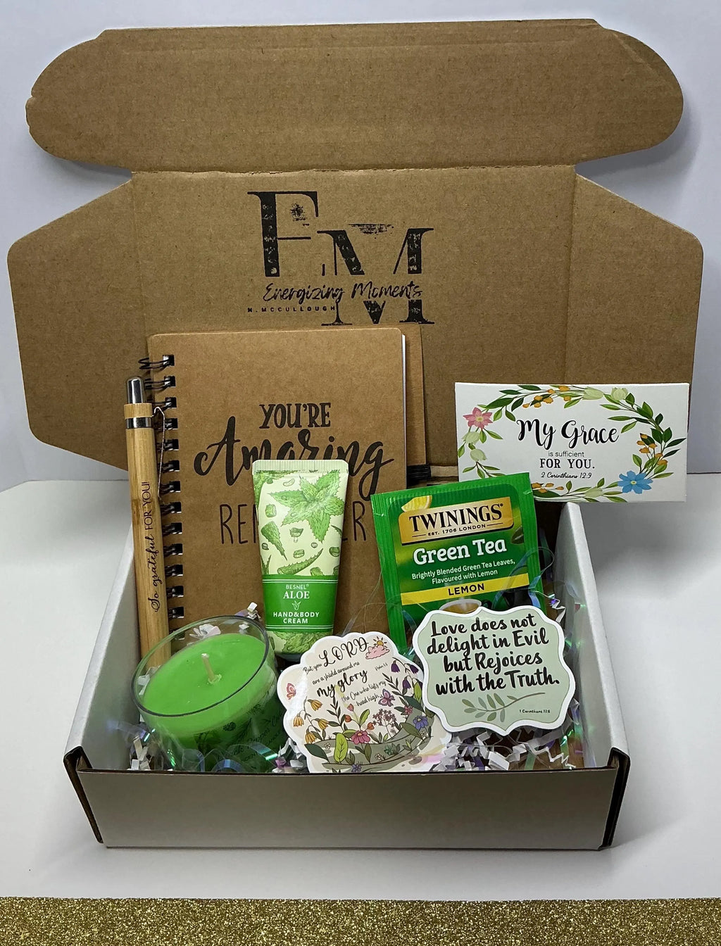 Faith & Peace Christian Self Care Box – Scripture Gift Set, Peace & Encouragement for Women