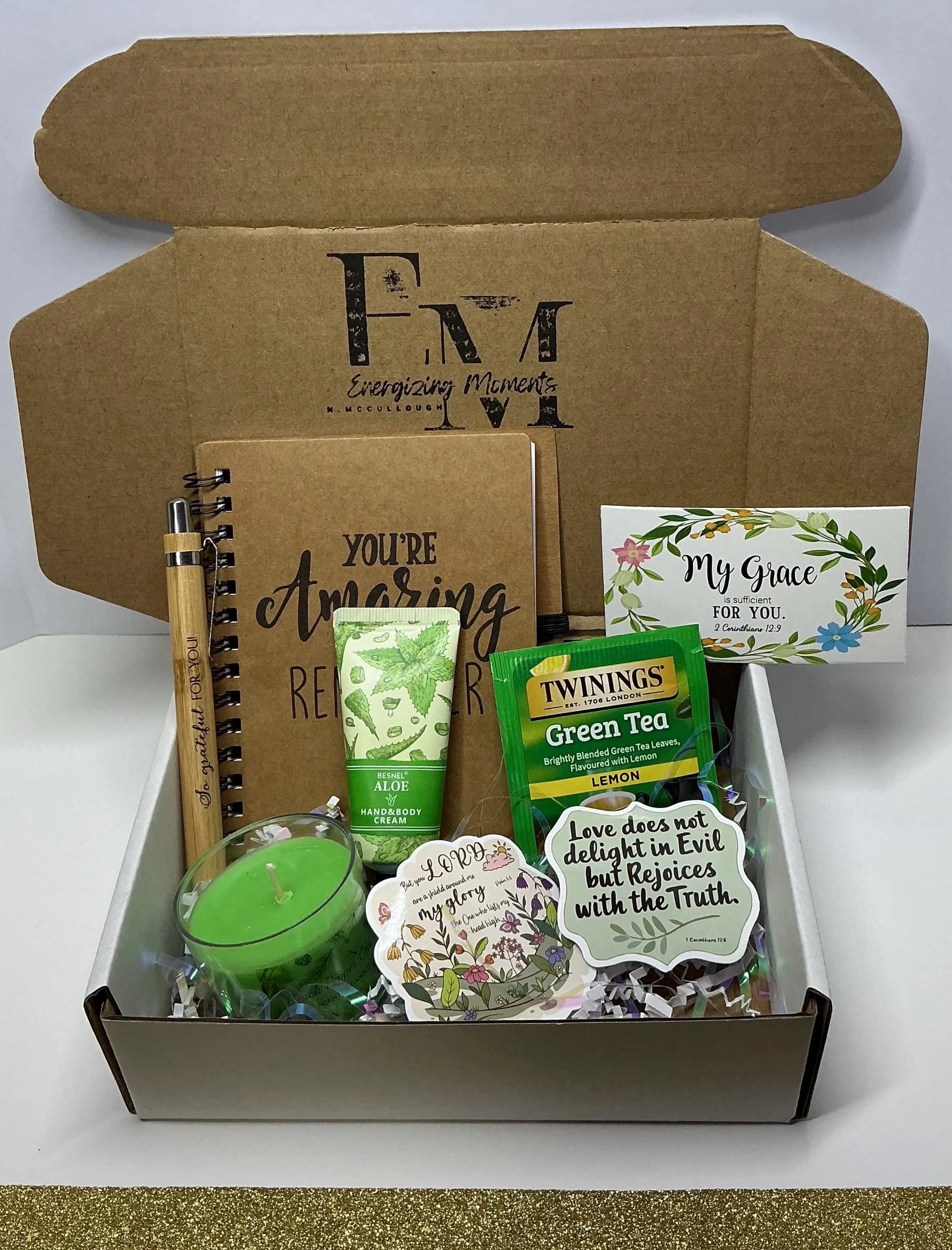 Faith & Peace Christian Self Care Box – Scripture Gift Set, Peace & Encouragement for Women