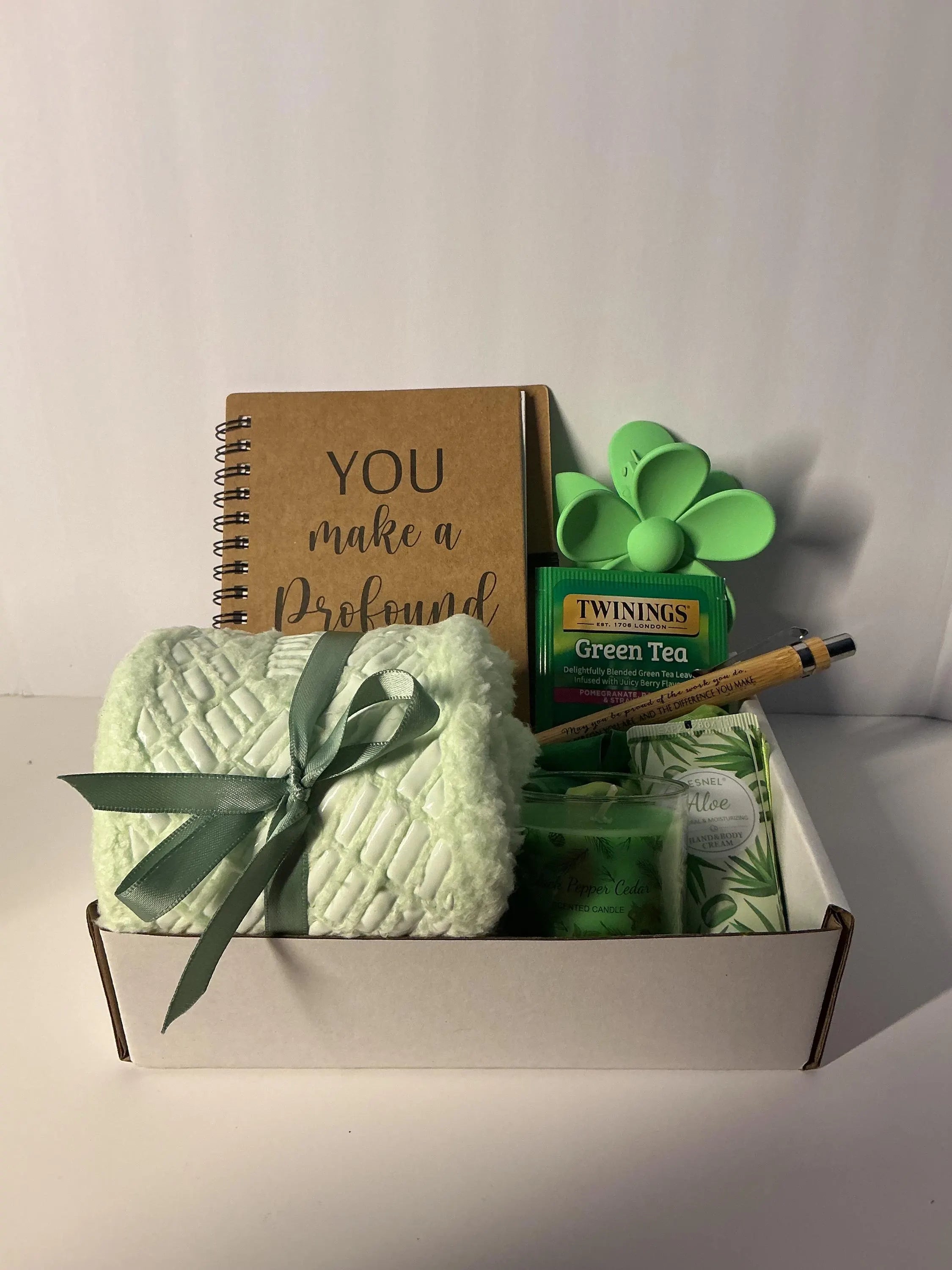 Cozy Morning Glow Self Care Box – Relaxing Morning Routine Gift, Tea & Journaling Kit