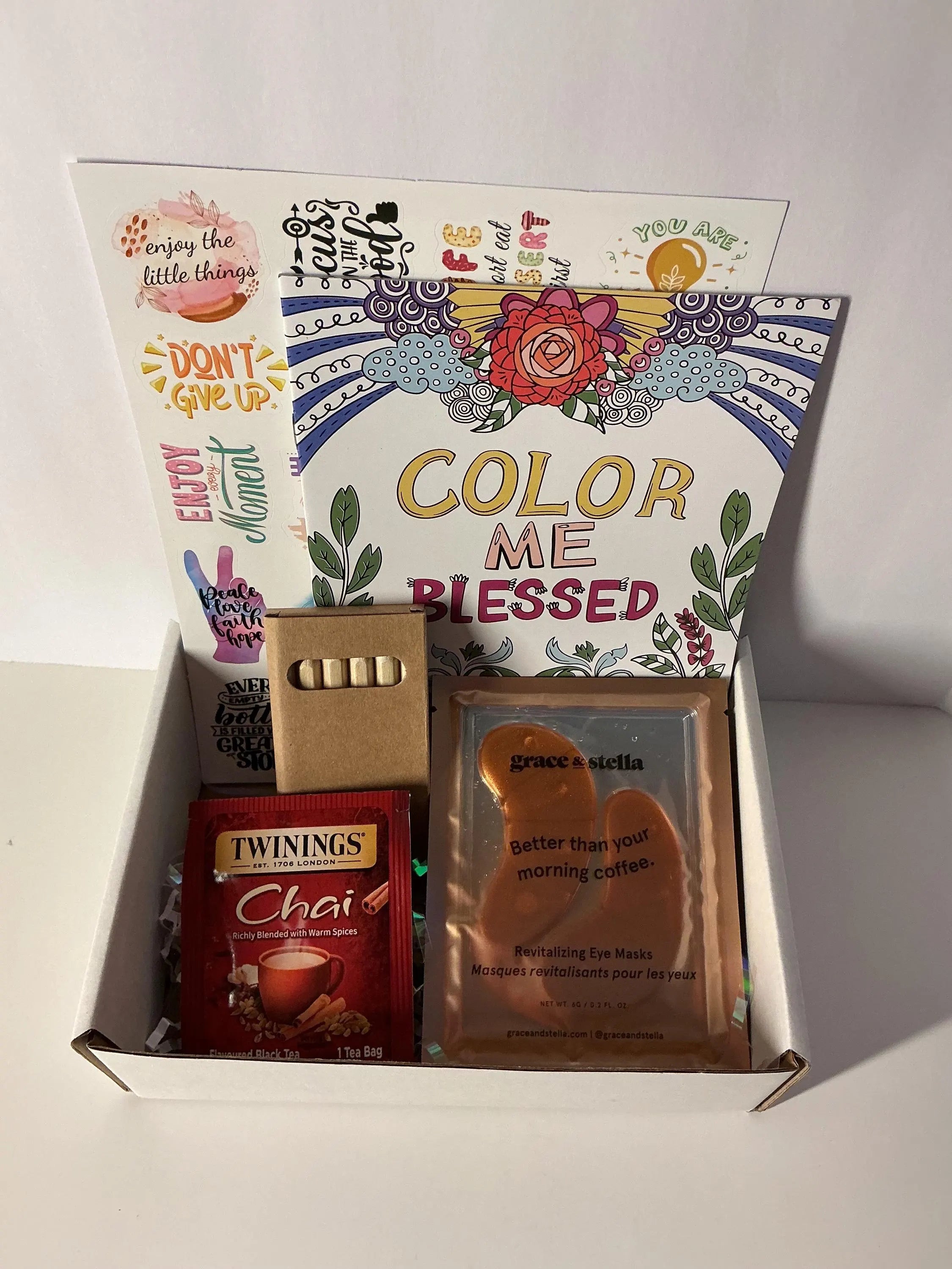Creative Refresh Mini Self Care Box – Small Gift for Women, Coloring & Relaxation Kit