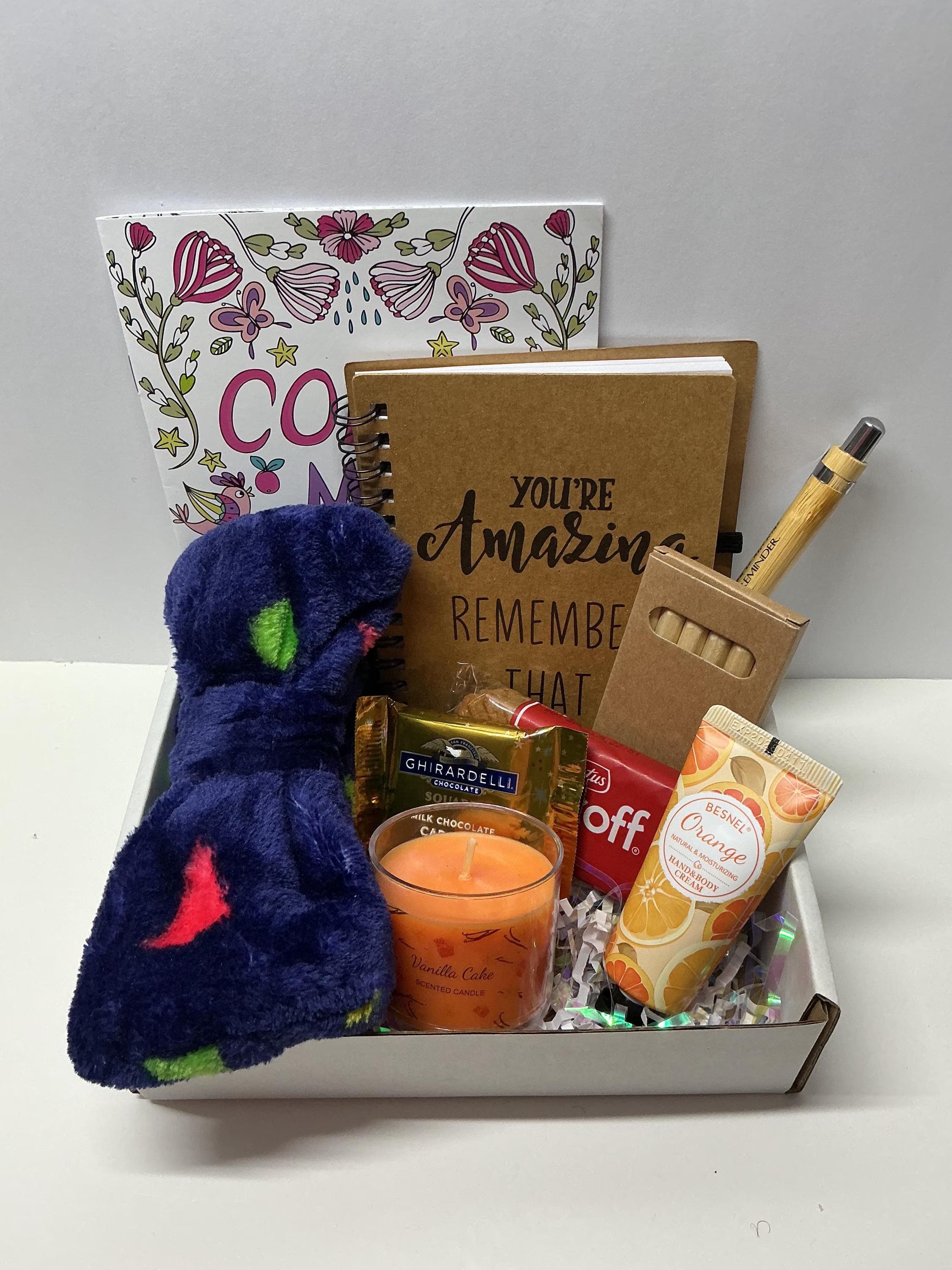 Mindful Moments Coloring Gift Box – Relaxation & Mindfulness Self Care Set for Women