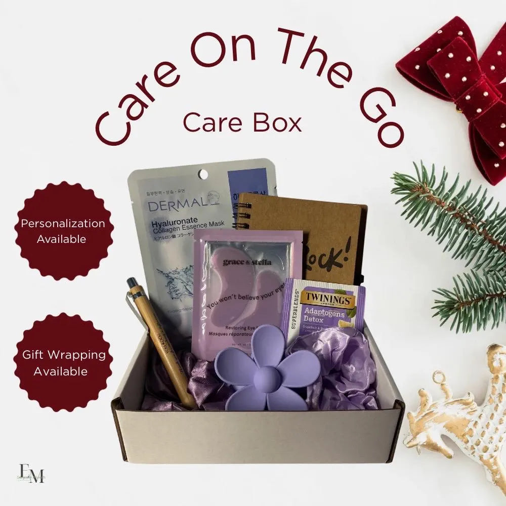 Care On-The-Go Self Care Box – Travel Wellness Kit, Mini Relaxation Gift for Women