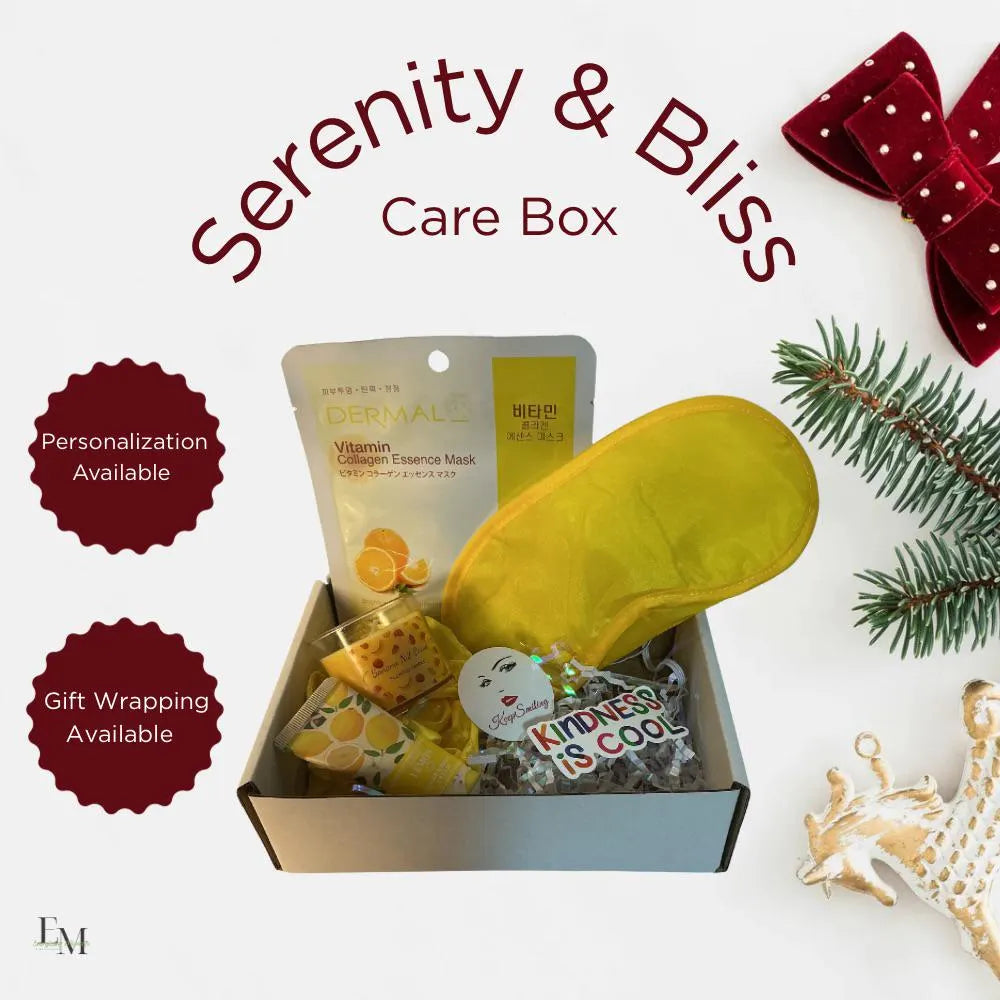 Serenity & Bliss Calming Gift Box – Cozy Self-Care Set for Women, Mindfulness & Relaxation Essentials