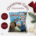 Christmas Calm Coloring Gift Box – Holiday Relaxation Kit, Self Care Coloring for Women