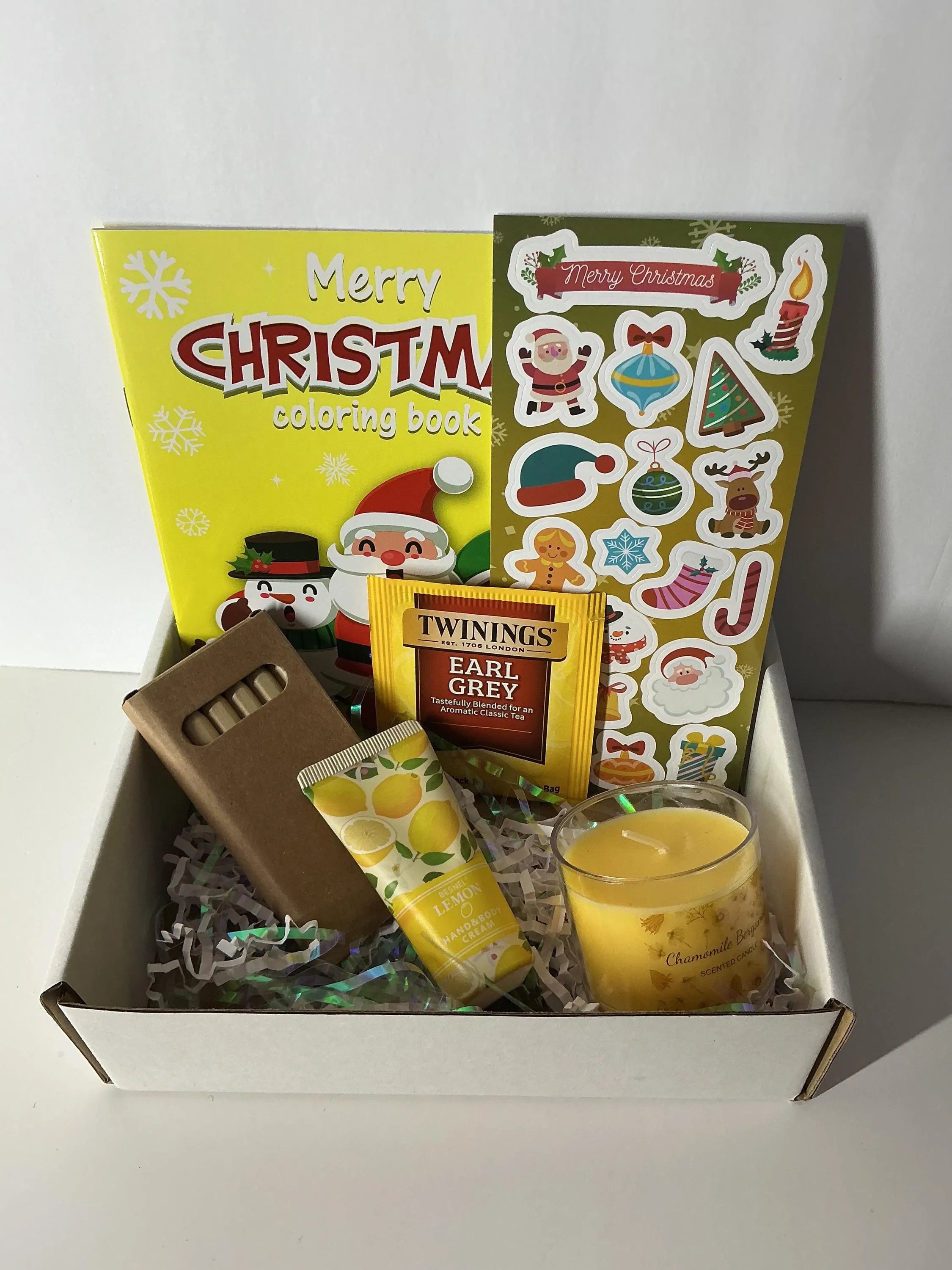 Christmas Calm Coloring Gift Box – Holiday Relaxation Kit, Self Care Coloring for Women