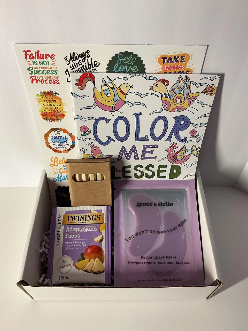 Creative Refresh Mini Self Care Box – Small Gift for Women, Coloring & Relaxation Kit