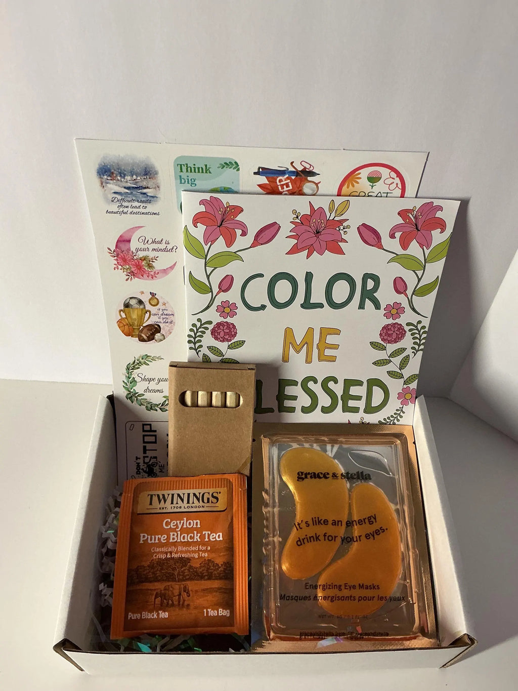 Creative Refresh Mini Self Care Box – Small Gift for Women, Coloring & Relaxation Kit