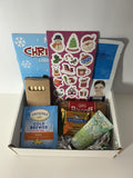 Christmas Cozy Tea & Creativity Gift Box – Holiday Self Care Kit with Tea & Coloring